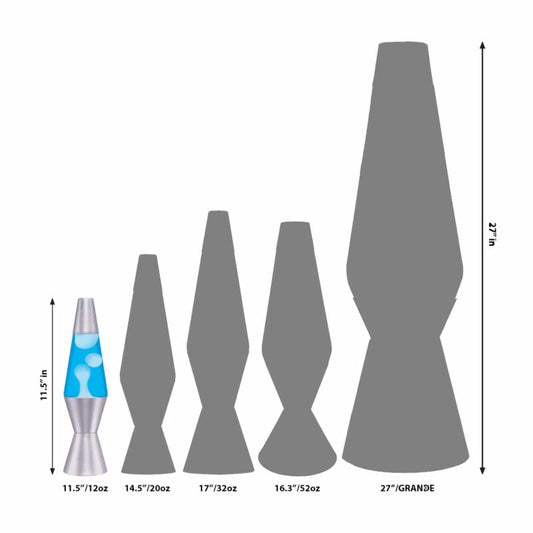 11.5″ LAVA Lamp – White/Blue/Silver - US 2072