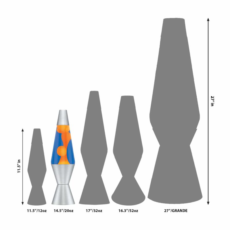 14.5” LAVA Lamp – Orange/Blue/Silver - US 2687