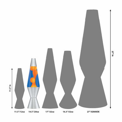 14.5” LAVA Lamp – Orange/Blue/Silver - US 2687