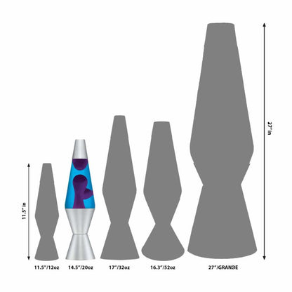 14.5″ LAVA Lamp – Purple/Blue/Silver - US 5954
