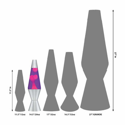 14.5” LAVA Lamp – Pink/Purple/Silver - US 6148