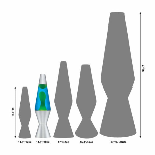14.5” LAVA Lamp – Yellow/Blue/Silver - US 7690