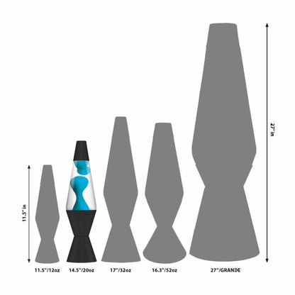 14.5″ LAVA Lamp Neon – Blue/Clear/Black - US 1643