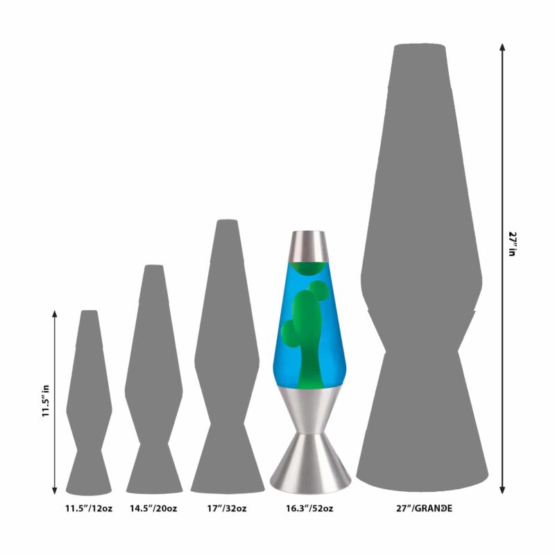 16.3″ LAVA Lamp – Yellow/Blue/Silver - US 4410