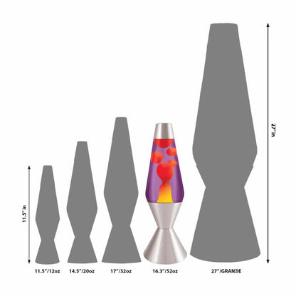 16.3″ LAVA Lamp – Yellow/Purple/Silver - US 5861