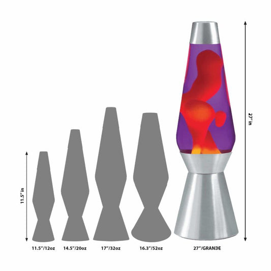 27″ LAVA Lamp Grande – Yellow/Purple/Silver - US 5602